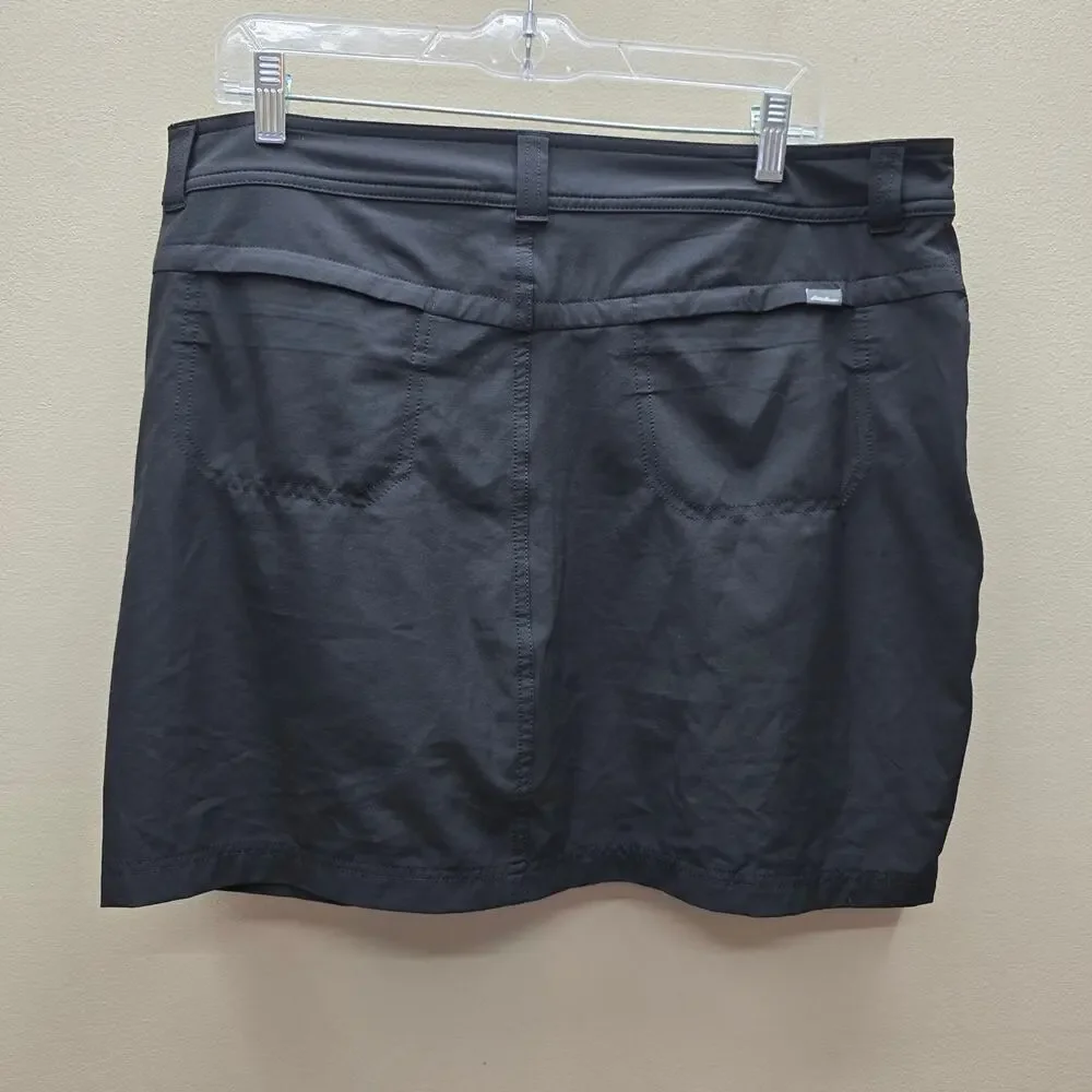 Eddie Bauer Adventurer 2.0 Skort Hiking Outdoor Wear Golf Black Size 14 Active